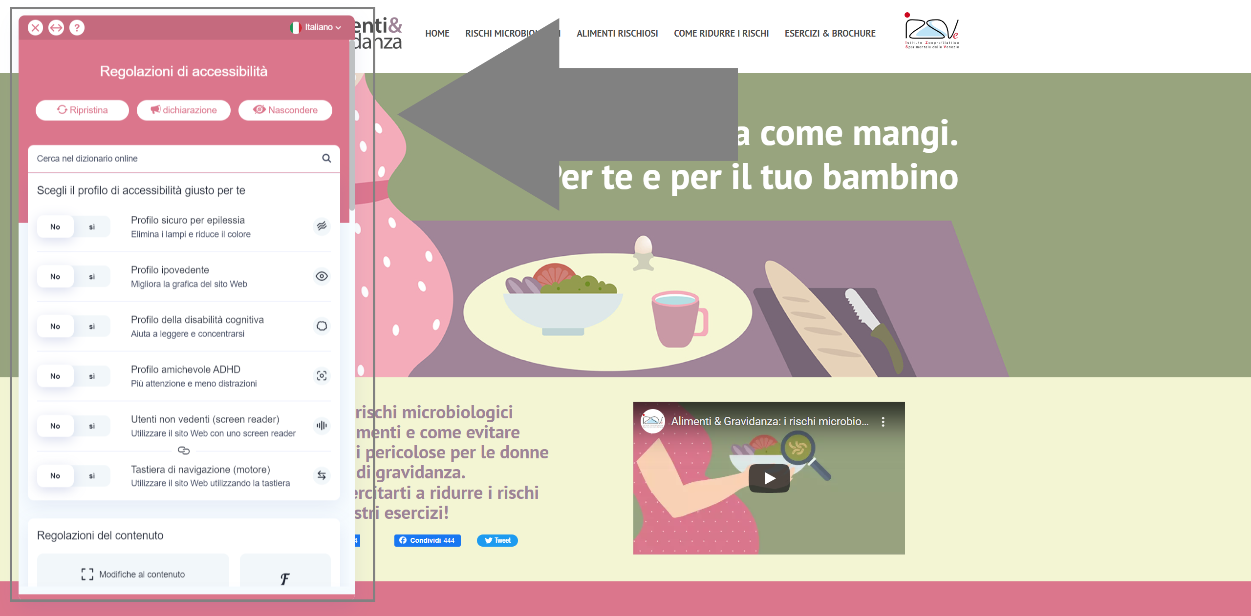 funzioni accessibilità, screenshot 2